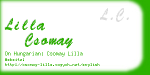 lilla csomay business card